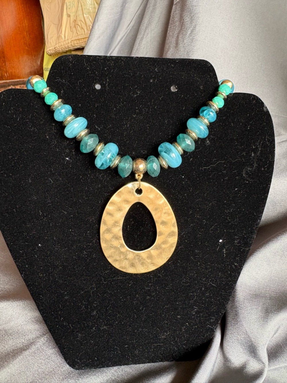Turquoise Bead Jewelry Bundle - 3-Piece Women’s Necklace & Earring Set - Picture 7 of 10